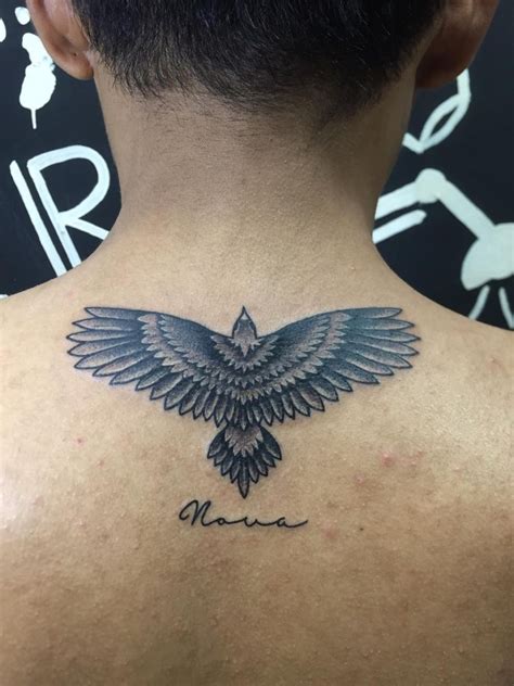 eagle back tattoo|eagle neck tattoo.